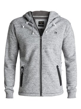 quiksilver, Kurow Sherpa - Sweat à capuche technique zippé, LIGHT GREY HEATHER (sgrh) Kurow Sherpa - Technical Zip-Up Hoodie EQYPF03020
