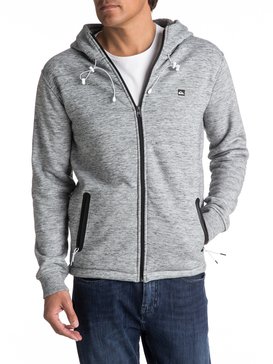 quiksilver, Kurow Sherpa - Sudadera de diseño técnico con capucha y cremallera, LIGHT GREY HEATHER (sgrh) Kurow Sherpa - Technical Zip-Up Hoodie EQYPF03020