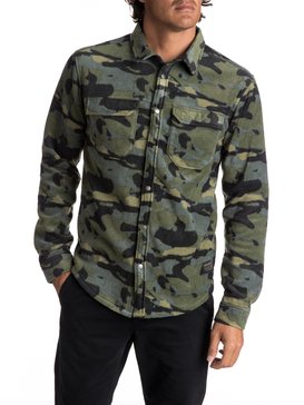quiksilver, Men's Surf Days Camo Polar Fleece Shirt, FOUR LEAF CLOVER RESIN CAMO (gph6) SURF DAYS CAMO EQYPF03028
