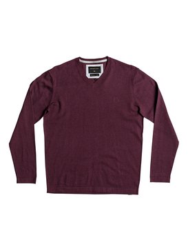 quiksilver, Everyday Kelvin - Sweatshirt mit V-Ausschnitt, VINEYARD WINE HEATHER (rsch) Everyday Kelvin - V-Neck Sweatshirt EQYSW03141