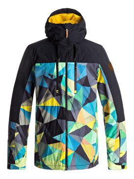 quiksilver, Mission Block - Veste de snow, VALLARTA BLUE GEO SPRAY (byh6) Mission Block - Snow Jacket EQYTJ03126