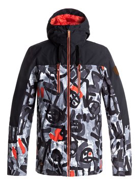 quiksilver, Mission Block - Veste de snow, ARKAID BLACK & WHITE (kvj6) Mission Block - Snow Jacket EQYTJ03126