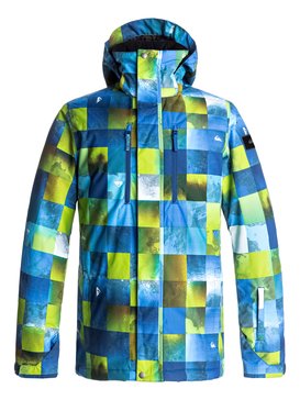 quiksilver, Mission - Veste de snow, BLUE SULPHUR ICEY CHECK (ggp9) Mission - Snow Jacket EQYTJ03128