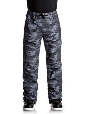 quiksilver, Forest Oak - Pantalon de snow, BLACK GREY CAMOKAZI (kvj9) Forest Oak - Snow Pants EQYTP03067