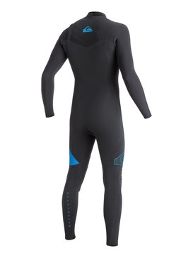 quiksilver, Highline Zipperless 3/2mm - Combinaison de surf intégrale sans zip, BLACK/CYAN (xkkb) Highline Zipperless 3/2mm - Zipperless Full Wetsuit EQYW103016