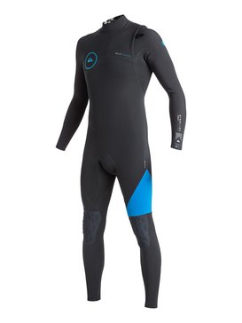 quiksilver, Highline Zipperless 3/2mm - Combinaison de surf intégrale sans zip, BLACK/CYAN (xkkb) Highline Zipperless 3/2mm - Zipperless Full Wetsuit EQYW103016