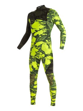 quiksilver, Highline Zipperless 3/2mm - Combinaison de surf intégrale sans zip, GREEN FLASH (gjs0) Highline Zipperless 3/2mm - Zipperless Full Wetsuit EQYW103017