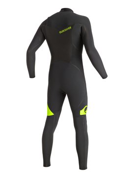 quiksilver, Syncro 3/2mm - Combinaison de surf intégrale zip poitrine, GRAPHITE/ F. LEMON (xkkg) Syncro Plus 3/2mm Chest Zip Full Wetsuit EQYW103023