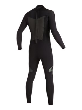 quiksilver, Syncro 4/3mm - Muta integrale con zip sulla schiena, BLACK (kvj0) Syncro 4/3mm - Back Zip Full Wetsuit EQYW103027