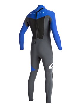 quiksilver, 3/2mm Syncro Series Back Zip GBS - Combinaison de surf intégrale, GUN METAL/ HV ROYAL/ WHITE (xkpw) 3/2mm Syncro Series Back Zip GBS - Full Wetsuit EQYW103037