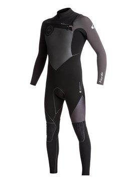 quiksilver, 4/3mm Highline Chest Zip - Combinaison de surf intégrale, BLACK/ JET BLACK (xkkk) 4/3mm Highline Chest Zip - Full Wetsuit EQYW103047