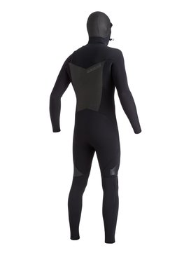 quiksilver, Syncro 5/4/3mm - Combinaison de surf intégrale à capuche zip poitrine, BLACK (kvj0) Syncro 5/4/3mm - Chest Zip Hooded Full Wetsuit EQYW203003