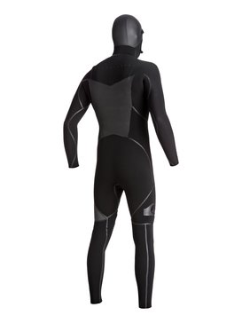 quiksilver, 5/4/3 Syncro Chest Zip - Combinaison de surf intégrale à capuche, BLACK/ BLACK/ JET BLACK (xkkk) 5/4/3 Syncro Chest Zip - Hooded Full Wetsuit EQYW203004