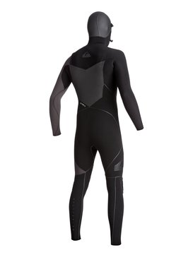 quiksilver, 5/4/3 Highline Chest Zip - Combinaison de surf intégrale à capuche, BLACK/ JET BLACK (xkkk) 5/4/3 Highline Chest Zip - Hooded Full Wetsuit EQYW203006