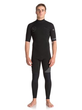 quiksilver, 2mm Syncro Series - Combinaison de surf intégrale à manches courtes, BLACK/ BLACK/ JET BLACK (xkkk) 2/2 SYNCRO SERIES BZ SS FLT EQYW303005
