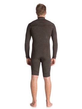 quiksilver, 2/2mm Quiksilver Originals Monochrome - Chest Zip Langarm-Springsuit, SEAL BROWN (ktq0) 2/2 Q.O. MONOCH AZIP LS SP GBS EQYW403008