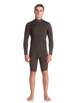 quiksilver, 2/2mm Quiksilver Originals Monochrome - Chest Zip Langarm-Springsuit, SEAL BROWN (ktq0) 2/2 Q.O. MONOCH AZIP LS SP GBS EQYW403008