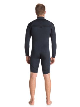 quiksilver, 2/2mm Quiksilver Originals Monochrome - Springsuit met Lang Mouwen en Borstrits, BLACK (kvj0) 2/2 Q.O. MONOCH AZIP LS SP GBS EQYW403008