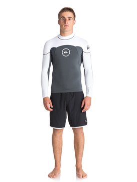 quiksilver, 1mm Syncro Series Neoshirt - Haut de combinaison de surf, GUN METAL/ WHITE (xkkw) 1mm Syncro Series Neoshirt - Wetsuit Top EQYW803008