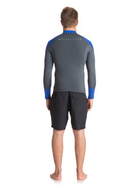 quiksilver, 1mm Syncro Series Neoshirt - Haut de combinaison de surf, GUN METAL/ HV ROYAL/ WHITE (xkpw) 1mm Syncro Series Neoshirt - Wetsuit Top EQYW803008