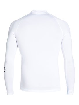 quiksilver, All Time - Licra de Manga Larga con Protección Solar UPF 50, WHITE (wbb0) All Time - Long Sleeve UPF 50 Rash Vest EQYWR03034