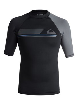 quiksilver, Active - Licra de Manga Corta con Protección Solar UPF 50, BLACK (kvj0) ACTIVE SS EQYWR03073