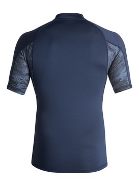 quiksilver, New Wave - Lycra à manches courtes anti-UV, NAVY (bte0) New Wave - Short Sleeve UPF 50 Rash Vest EQYWR03079