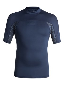 quiksilver, New Wave - Lycra à manches courtes anti-UV, NAVY (bte0) New Wave - Short Sleeve UPF 50 Rash Vest EQYWR03079