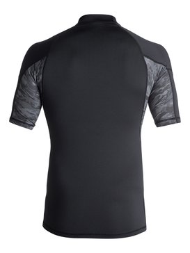quiksilver, New Wave - Lycra à manches courtes anti-UV, BLACK (kvj0) New Wave - Short Sleeve UPF 50 Rash Vest EQYWR03079