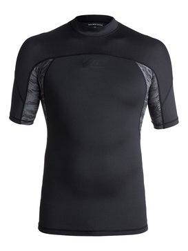 quiksilver, New Wave - Lycra à manches courtes anti-UV, BLACK (kvj0) New Wave - Short Sleeve UPF 50 Rash Vest EQYWR03079