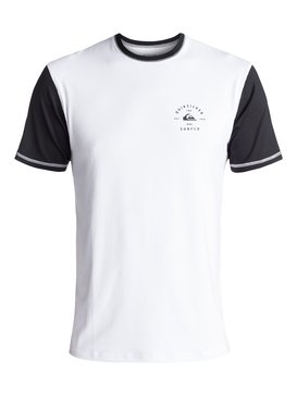 quiksilver, Colour Blocked Surf - Camiseta de Surf Anfibia con Protección Solar UPF 50, WHITE (wbb0) Colour Blocked Surf - Amphibian UPF 50 Surf T-Shirt EQYWR03089