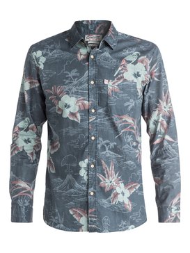 quiksilver, Parrot Jungle - Chemise à manches longues, PARROT JUNGLE NAVY (byj6) Parrot Jungle - Long Sleeve Shirt EQYWT03394