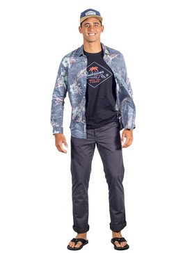 quiksilver, Parrot Jungle - Chemise à manches longues, PARROT JUNGLE NAVY (byj6) Parrot Jungle - Long Sleeve Shirt EQYWT03394