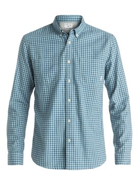 quiksilver, Forte Nights - Camicia a maniche lunghe, INDIAN TEAL GINGHAM (bqk1) Forte Nights - Long Sleeve Shirt EQYWT03440