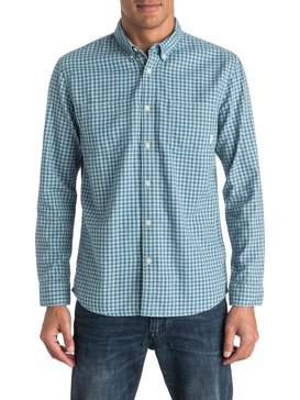 quiksilver, Forte Nights - Chemise à manches longues, INDIAN TEAL GINGHAM (bqk1) Forte Nights - Long Sleeve Shirt EQYWT03440