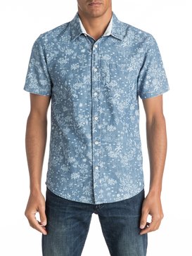 quiksilver, Bloom Field Diver - Chemise à manches courtes, INDIGO PYRAMID (bnd6) Bloom Field Diver - Short Sleeve Shirt EQYWT03443