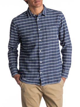quiksilver, Crossed Tide Flannel - Chemise à manches longues, DK DENIM CROSSED TIDE CHECK (brq1) Crossed Tide Flannel - Long Sleeve Shirt EQYWT03529