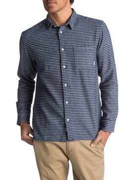 quiksilver, Crossed Tide Flannel - Chemise à manches longues, DK DENIM CROSSED TIDE STRIPE (brq3) Crossed Tide Flannel - Long Sleeve Shirt EQYWT03529