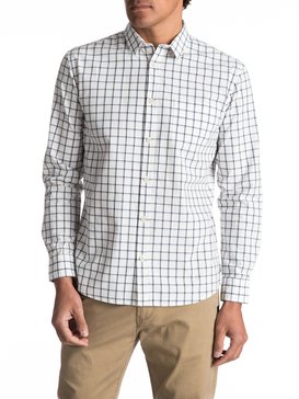 quiksilver, Everyday Check - Chemise à manches longues, SNOW WHITE EVERYDAY CHECK (wbb1) Everyday Check - Long Sleeve Shirt EQYWT03531