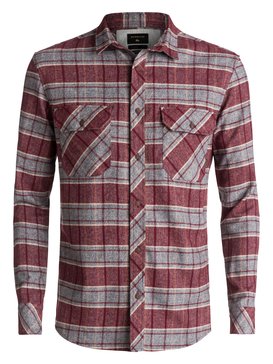 quiksilver, River Back Flannel - Chemise à manches longues, POMEGRANITE RIVER BACK (rzg1) River Back Flannel - Long Sleeve Shirt EQYWT03532