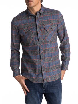quiksilver, River Back Flannel - Chemise à manches longues, DK DENIM RIVER BACK (brq1) River Back Flannel - Long Sleeve Shirt EQYWT03532