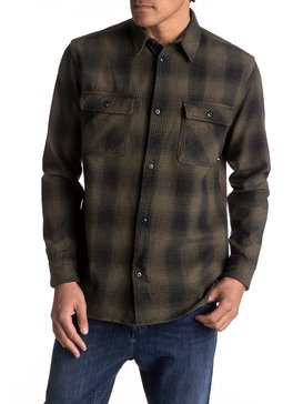 quiksilver, Venice Vice Flannel Long Sleeve Shirt, OLIVE NIGHT VENICE VICE (crh1) Venice Vice Flannel - Long Sleeve Shirt EQYWT03546