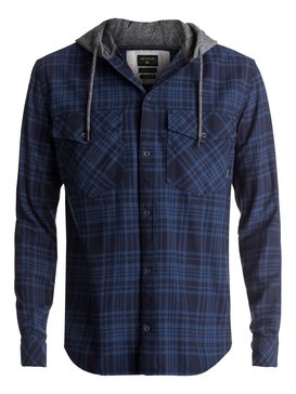quiksilver, Snap Up Flannel - Chemise à manches longues à capuche, NAVY SNAP UP (byj1) Snap Up Flannel - Long Sleeve Hooded Shirt EQYWT03578