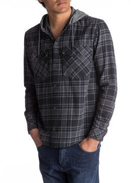 quiksilver, Snap Up Flannel - Chemise à manches longues à capuche, TARMAC SNAP UP (kta1) Snap Up Flannel - Long Sleeve Hooded Shirt EQYWT03578