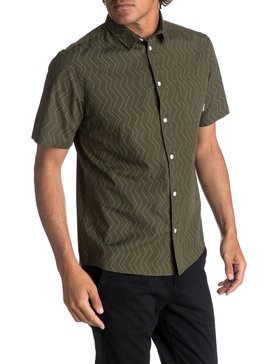 quiksilver, Men's Variable Short Sleeve Shirt, OLIVINE VARIABLE (gnr6) VARIABLE SHIRT EQYWT03609