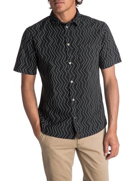 quiksilver, Men's Variable Short Sleeve Shirt, BLACK VARIABLE (kvj6) VARIABLE SHIRT EQYWT03609