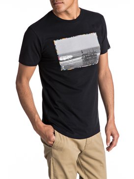 quiksilver, Premium Eastman Comp Soul - T Shirt col rond, BLACK (kvj0) Premium Eastman Comp Soul - T-Shirt EQYZT04540