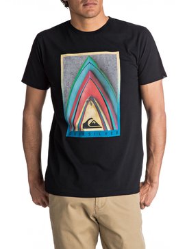 quiksilver, Premium East Stacked - T Shirt col rond, BLACK (kvj0) Premium East Stacked - T-Shirt EQYZT04544