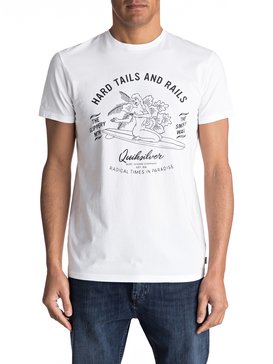 quiksilver, Garment Dye Hard Tails - Tee-Shirt, WHITE (wbb0) Garment Dye Hard Tails - T-Shirt EQYZT04562
