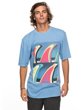 quiksilver, SS GMT DYE FIN FANATIC, SILVER LAKE BLUE (bjq0) SS GMT DYE FIN FANATIC EQYZT04755